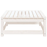 Garden Footstool 70x70x30 cm White Solid Pinewood - 45-Degree Angle