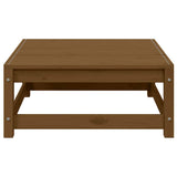 Garden Footstool 70x70x30 cm Honey Brown Solid Pinewood - Top-Down View