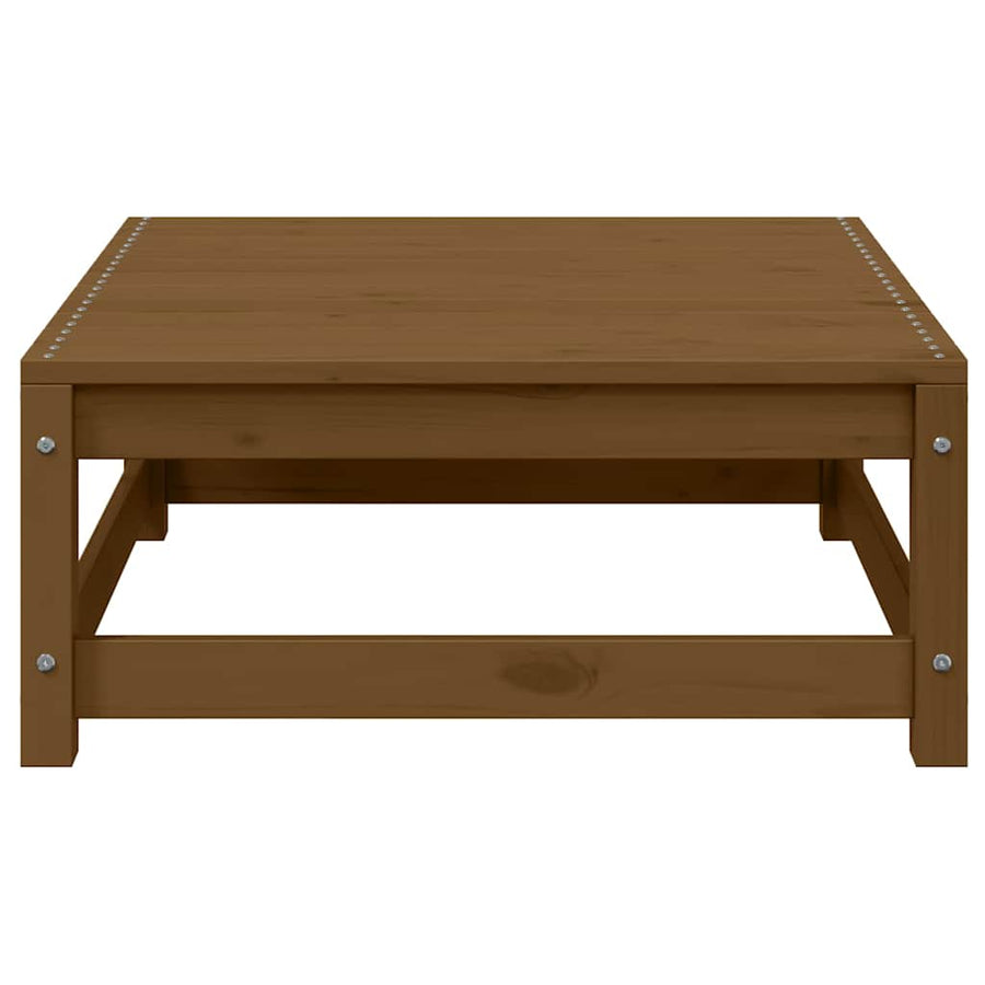 Garden Footstool 70x70x30 cm Honey Brown Solid Pinewood