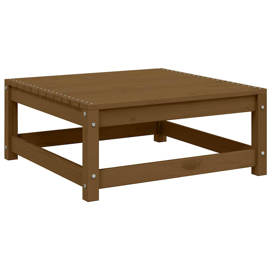 Garden Footstool 70x70x30 cm Honey Brown Solid Pinewood