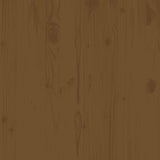 Garden Footstool 70x70x30 cm Honey Brown Solid Pinewood - Close-Up Angle