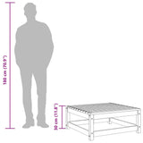 Garden Footstool 70x70x30 cm Honey Brown Solid Pinewood - Extra Image