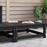 Garden Footstool 70x70x30 cm Black Solid Pinewood