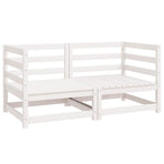 Garden Corner Sofas 2 pcs White Solid Pinewood