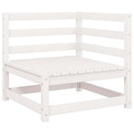 Garden Corner Sofas 2 pcs White Solid Pinewood