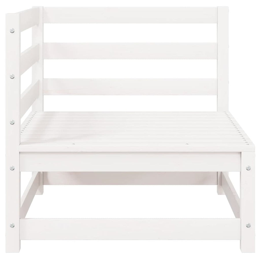 Garden Corner Sofas 2 pcs White Solid Pinewood