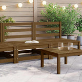 Garden Middle Sofas 2 pcs Honey Brown Solid Pinewood