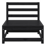 2 Piece Garden Lounge Set Black Solid Pinewood - Close-Up Angle