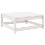 2 Piece Garden Lounge Set White Solid Pinewood
