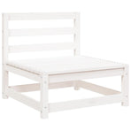 2 Piece Garden Lounge Set White Solid Pinewood