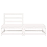 2 Piece Garden Lounge Set White Solid Pinewood