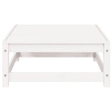 2 Piece Garden Lounge Set White Solid Pinewood - Close-Up Angle