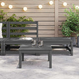 2 Piece Garden Lounge Set Grey Solid Pinewood