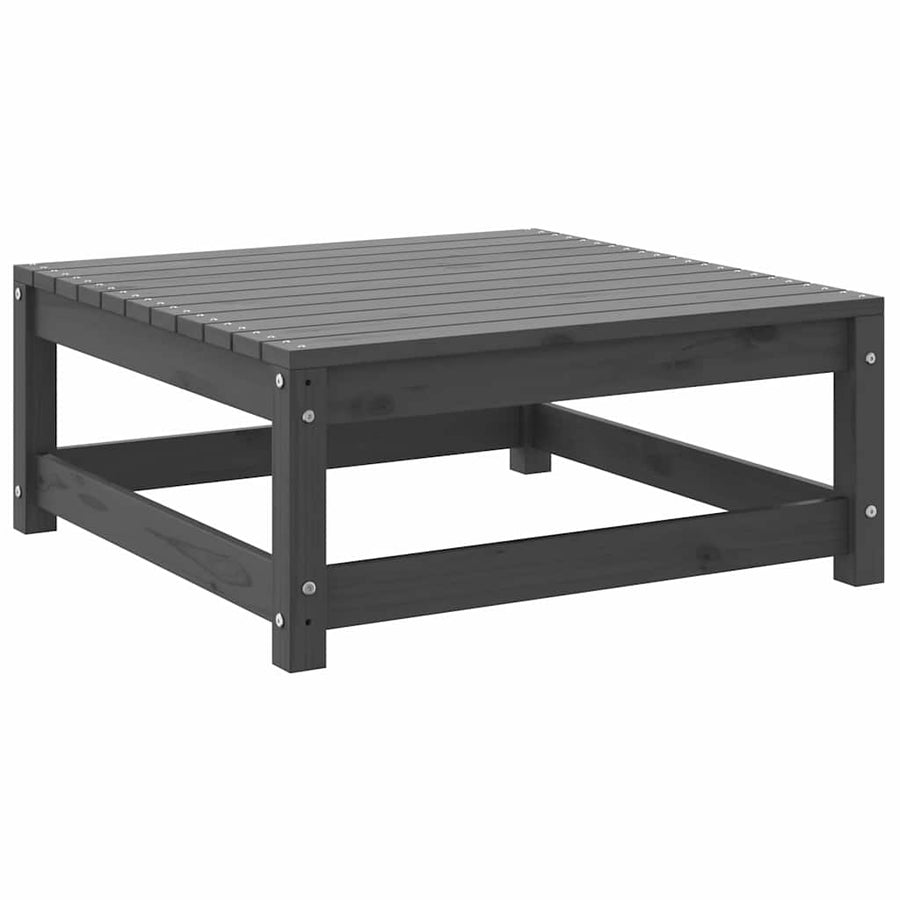 2 Piece Garden Lounge Set Grey Solid Pinewood