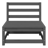 2 Piece Garden Lounge Set Grey Solid Pinewood - Close-Up Angle