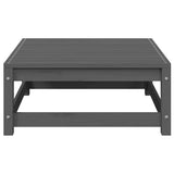 2 Piece Garden Lounge Set Grey Solid Pinewood - Low Angle