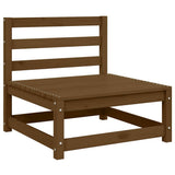 2 Piece Garden Lounge Set Honey Brown Solid Pinewood - 45-Degree Angle