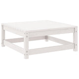 3 Piece Garden Lounge Set White Solid Pinewood - Rear View