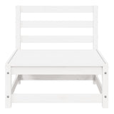 3 Piece Garden Lounge Set White Solid Pinewood - Extra Image
