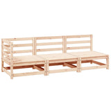 3 Piece Garden Lounge Set Solid Pinewood - Front View