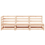 3 Piece Garden Lounge Set Solid Pinewood - Rear View