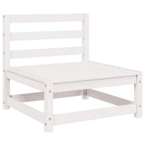 3 Piece Garden Lounge Set White Solid Pinewood - 45-Degree Angle