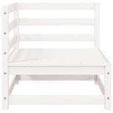 3 Piece Garden Lounge Set White Solid Pinewood - Close-Up Angle