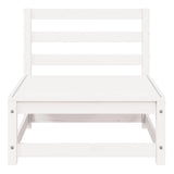 3 Piece Garden Lounge Set White Solid Pinewood - Low Angle