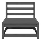 3 Piece Garden Lounge Set Grey Solid Pinewood - Close-Up Angle