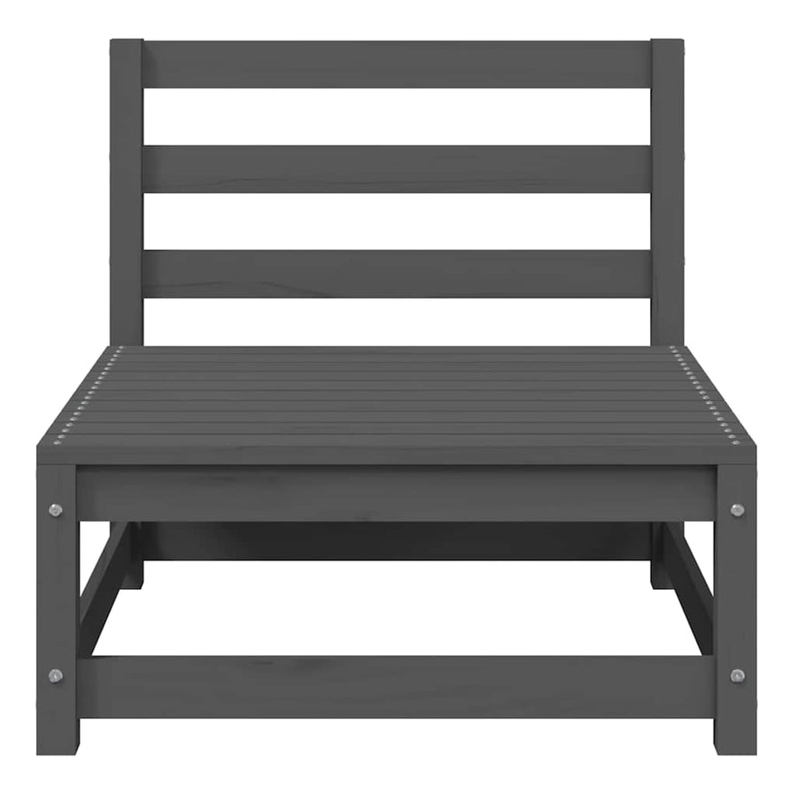 3 Piece Garden Lounge Set Grey Solid Pinewood