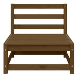 3 Piece Garden Lounge Set Honey Brown Solid Pinewood - Low Angle