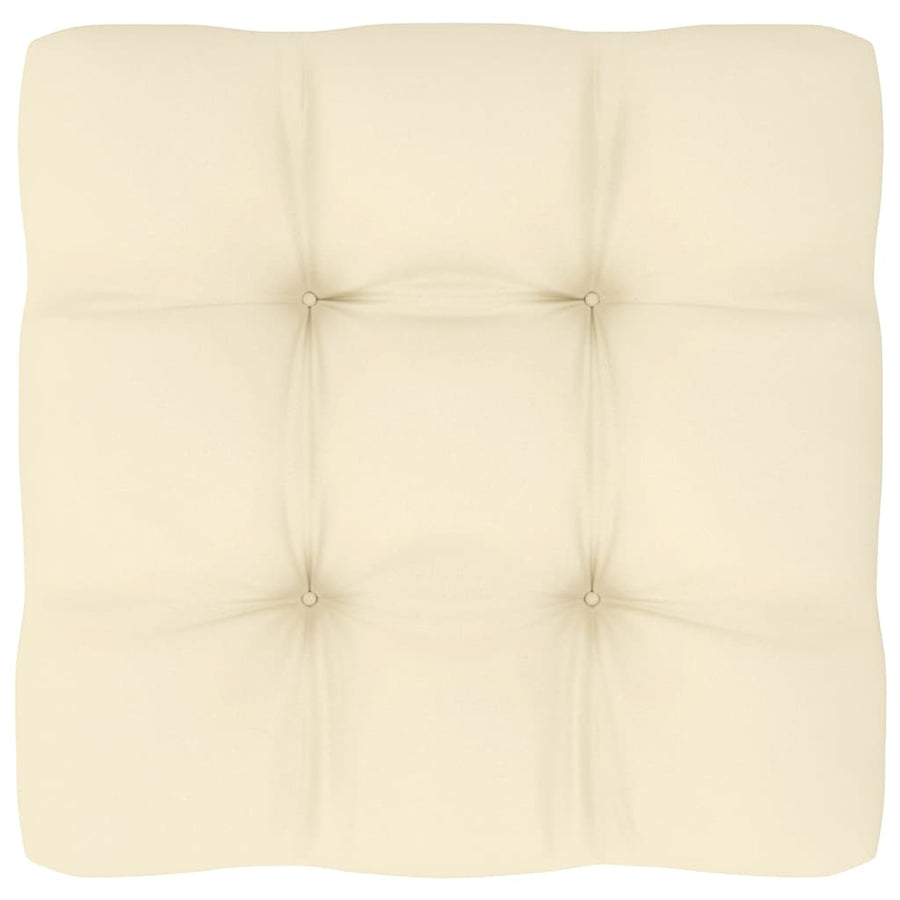 Garden Corner Sofa with Cream Cushions Solid Pinewood