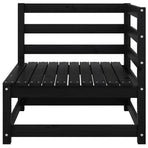 Garden Corner Sofa with Anthracite Cushions Solid Pinewood