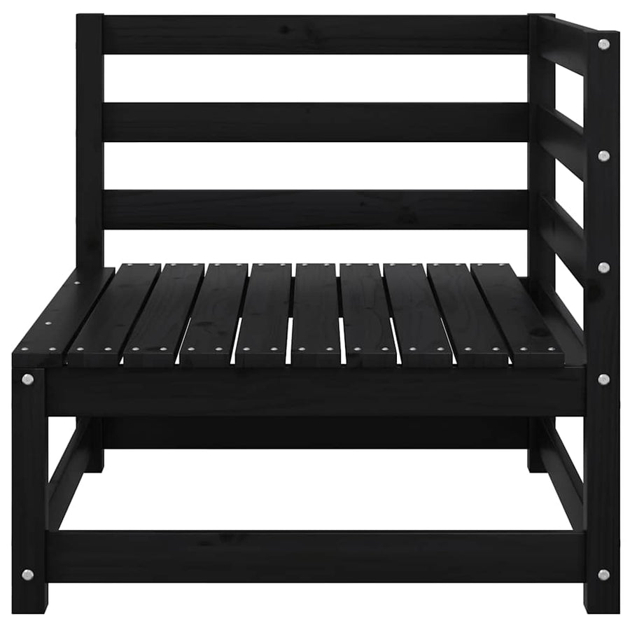Garden Corner Sofa with Anthracite Cushions Solid Pinewood
