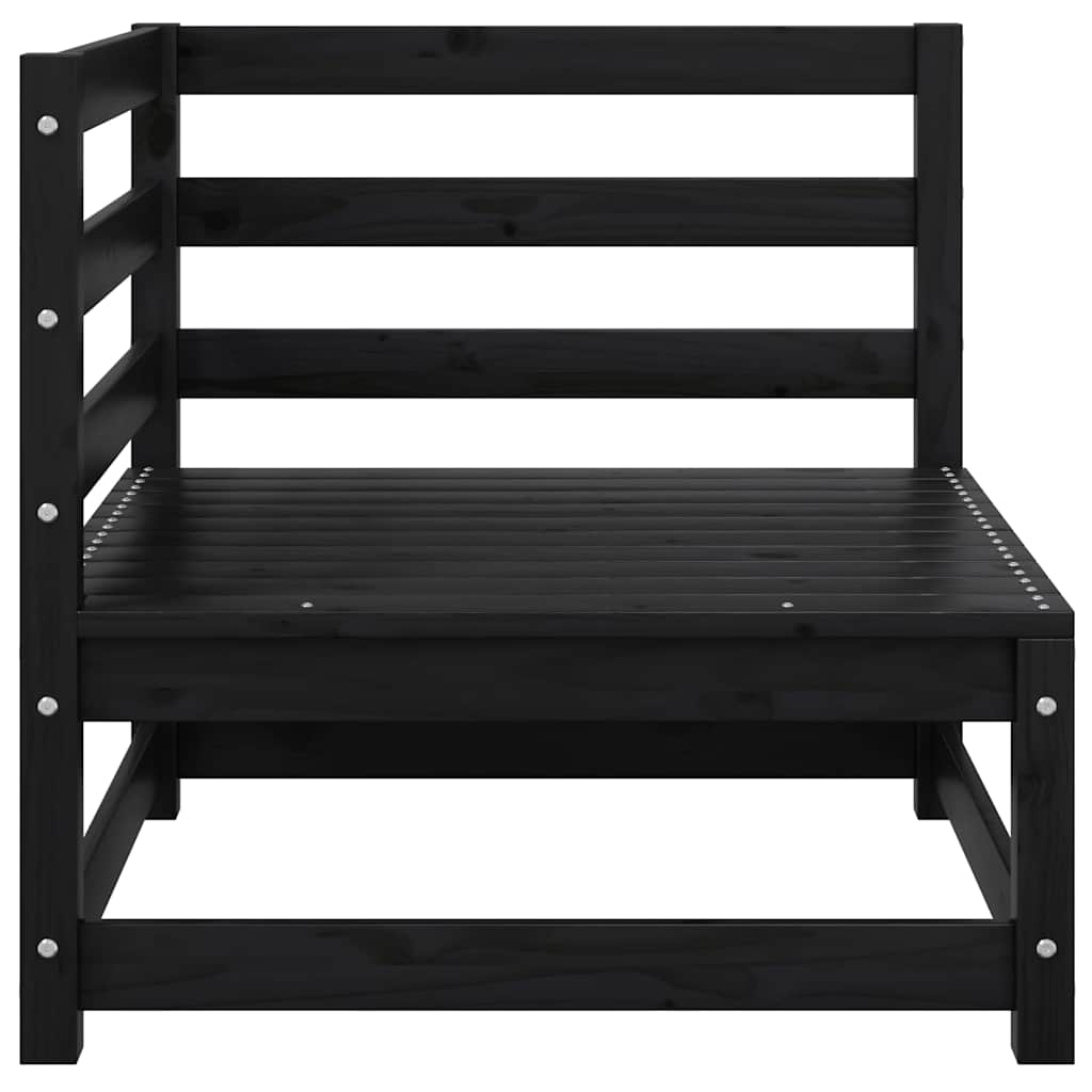 Garden Corner Sofa with Anthracite Cushions Solid Pinewood