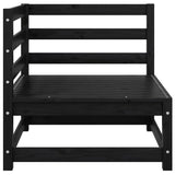 Garden Corner Sofa with Anthracite Cushions Solid Pinewood - 45-Degree Angle
