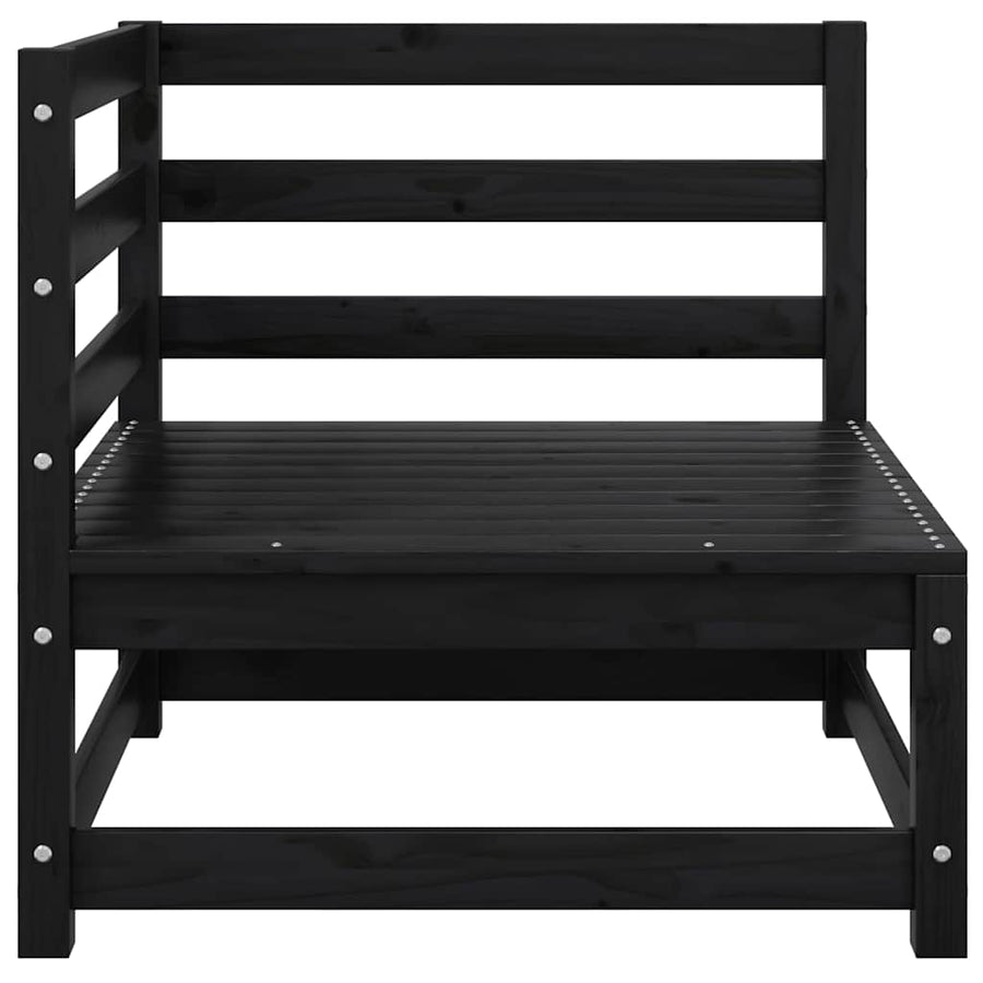 Garden Corner Sofa with Anthracite Cushions Solid Pinewood