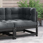Garden Corner Sofa with Anthracite Cushions Solid Pinewood
