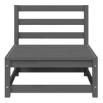 Garden Middle Sofa with Anthracite Cushions Grey
