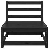 Garden Middle Sofa with Anthracite Cushions Solid Pinewood - Side View