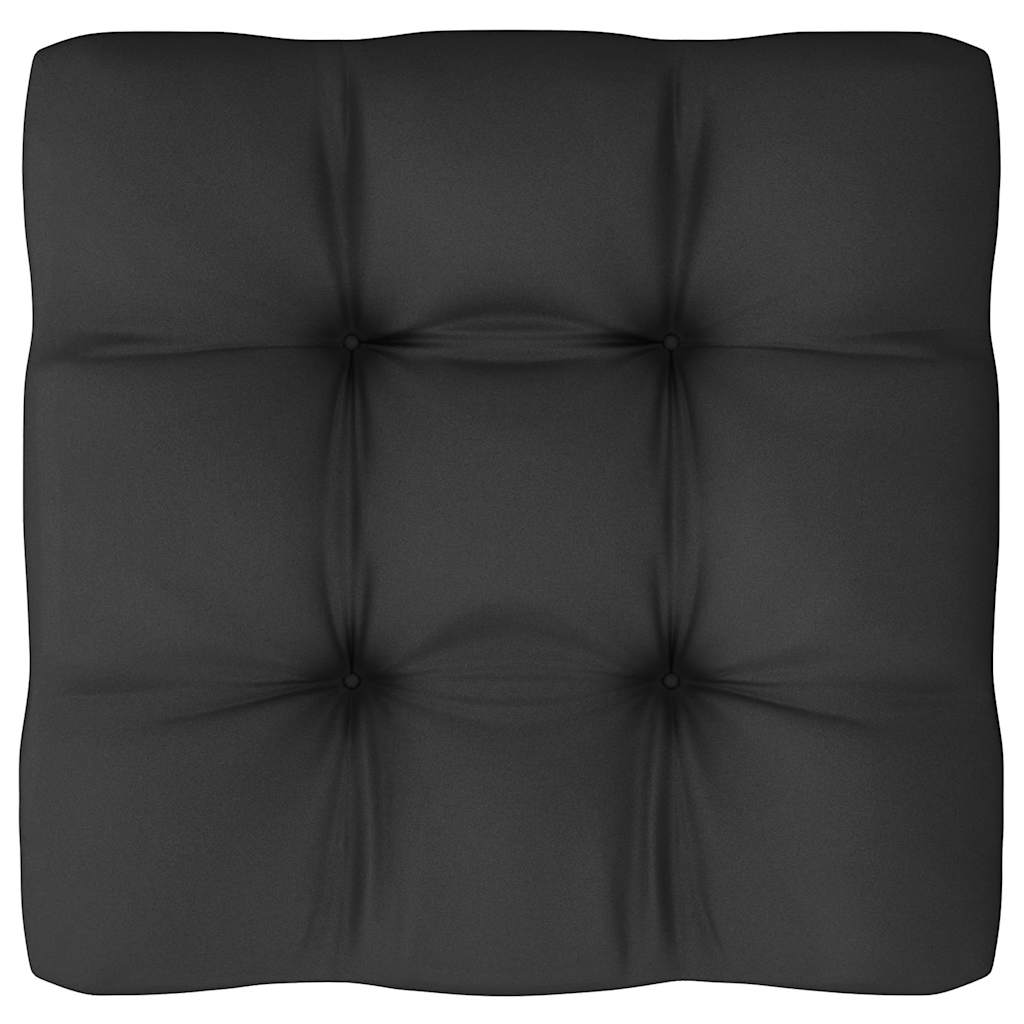 Garden Middle Sofa with Anthracite Cushions Solid Pinewood