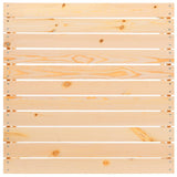 Garden Footstool with Cushion Solid Pinewood - Top-Down View