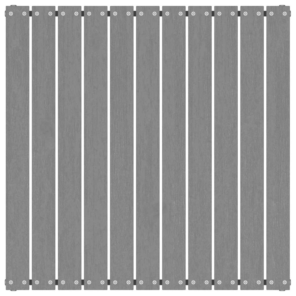 Garden Footstool with Cushion Grey Solid Pinewood