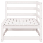 Garden 2-Seater Sofa with Cushions White Solid Pinewood