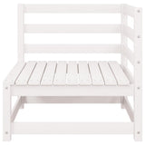 Garden 2-Seater Sofa with Cushions White Solid Pinewood - Front View