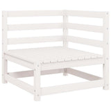 Garden 2-Seater Sofa with Cushions White Solid Pinewood