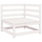 Garden 2-Seater Sofa with Cushions White Solid Pinewood