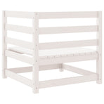 Garden 2-Seater Sofa with Cushions White Solid Pinewood
