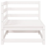 Garden 2-Seater Sofa with Cushions White Solid Pinewood