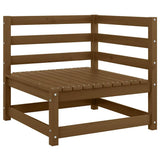 Garden 2-Seater Sofa with Cushions Honey Brown Solid Pinewood